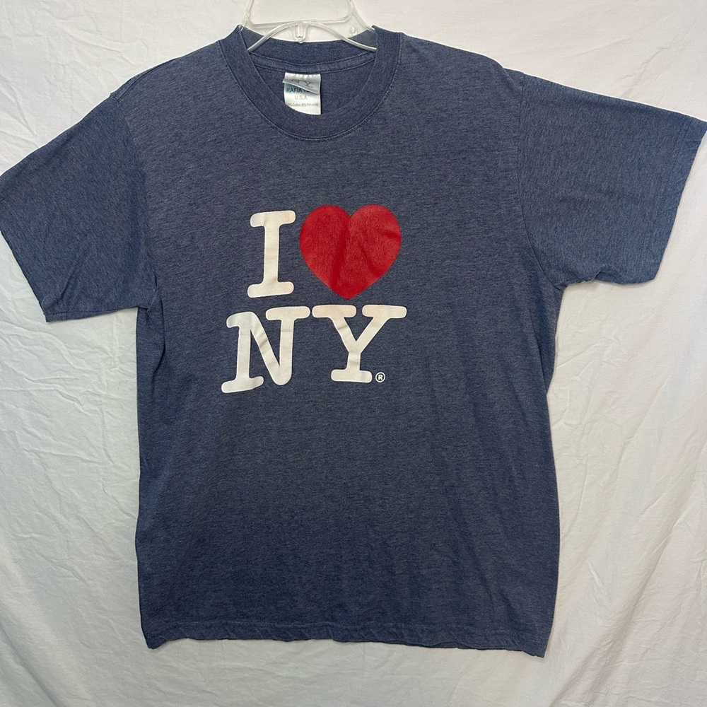 I ❤️ NY Graphic Tee Shirt Blue Size L
